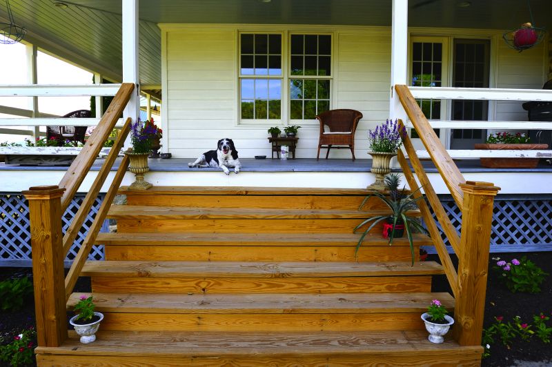 Wooden Porch Steps