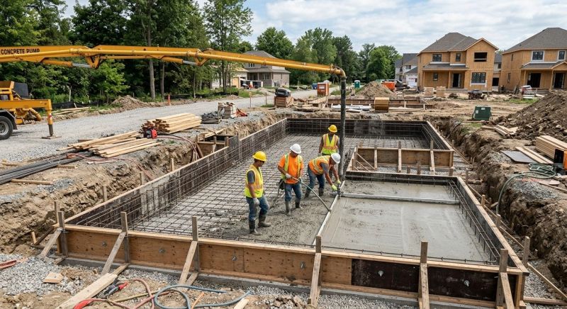 Poured Foundation Installation in Columbus, OH